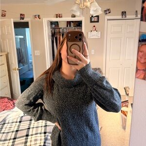 Tahari Dark Gray Cozy Turtleneck Sweater